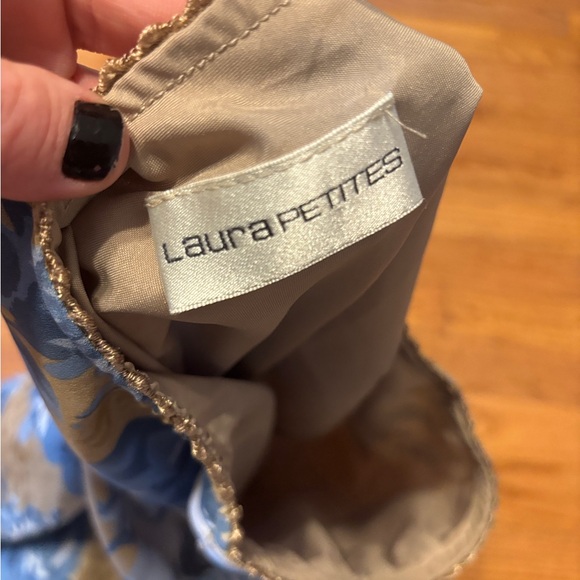 Floral Blue and Tan Women's Skirt - Picture 3 of 3